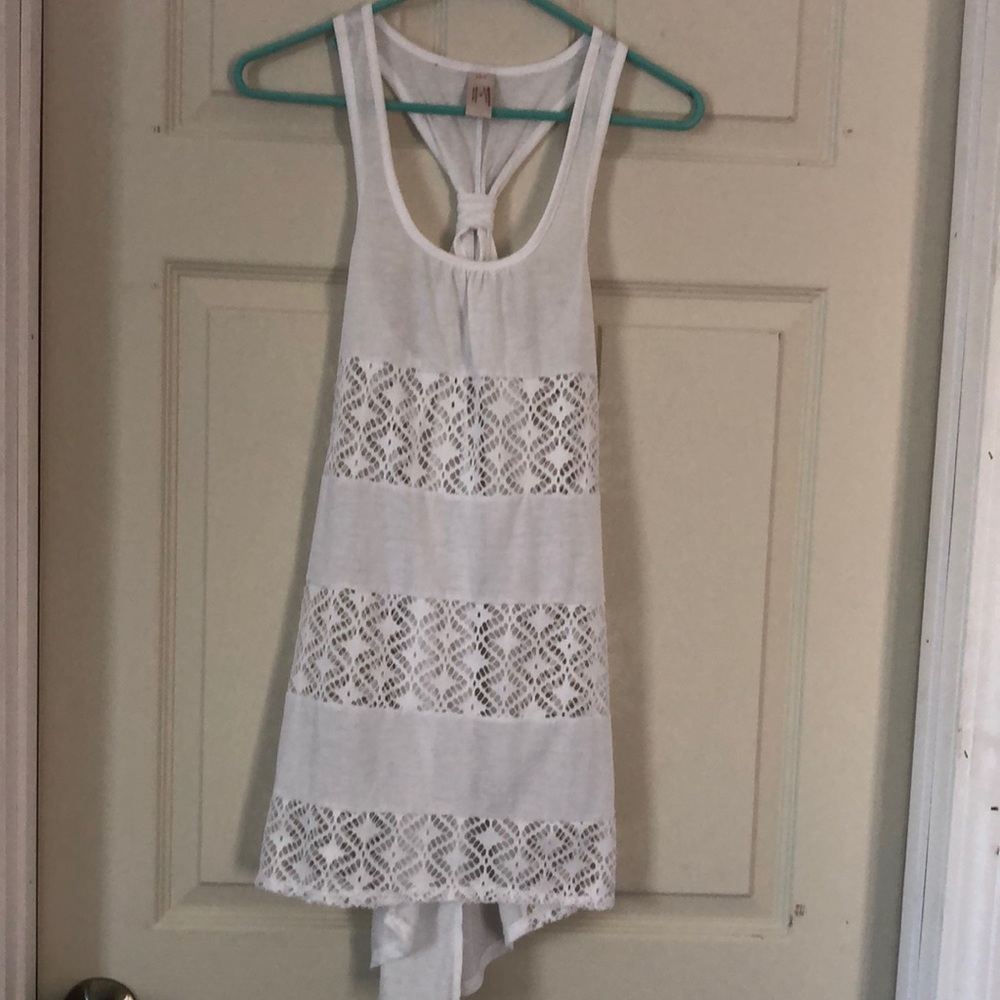 White tank with pattern design.